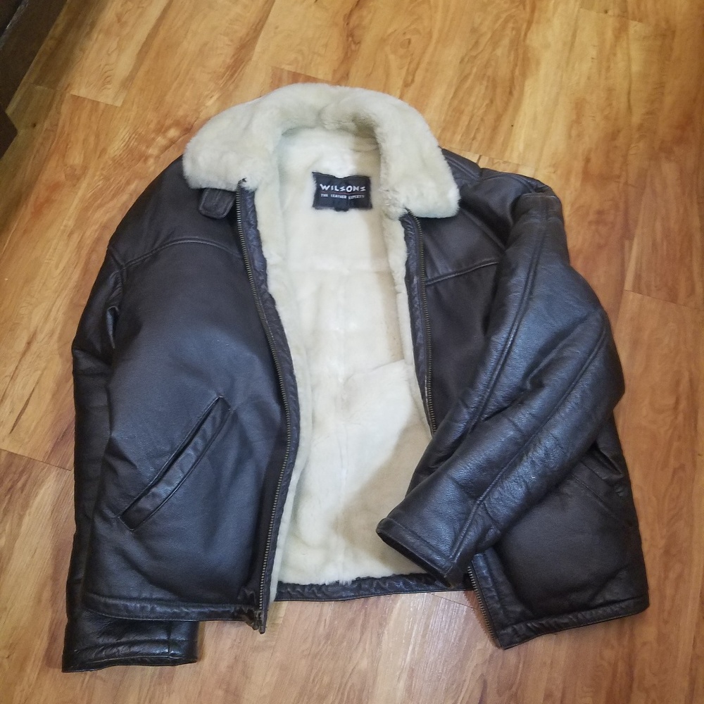 Mens Vintage Wilson's Leather Bomber style Jacket